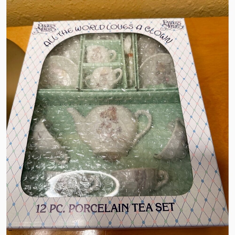 Vintage 12pc Precious Moments Porcelain Tea Set - Picture 3 of 4
